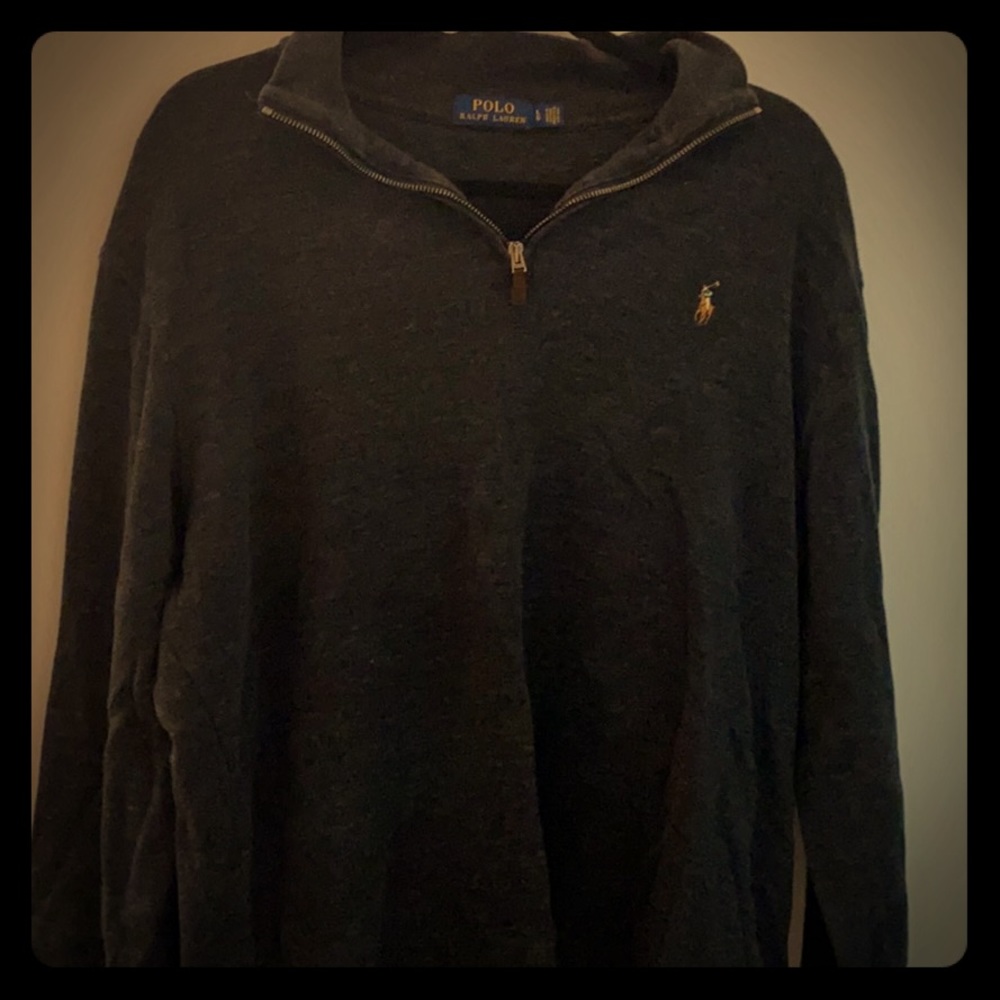 Ralph Lauren estate ribbed quarter zip sweater